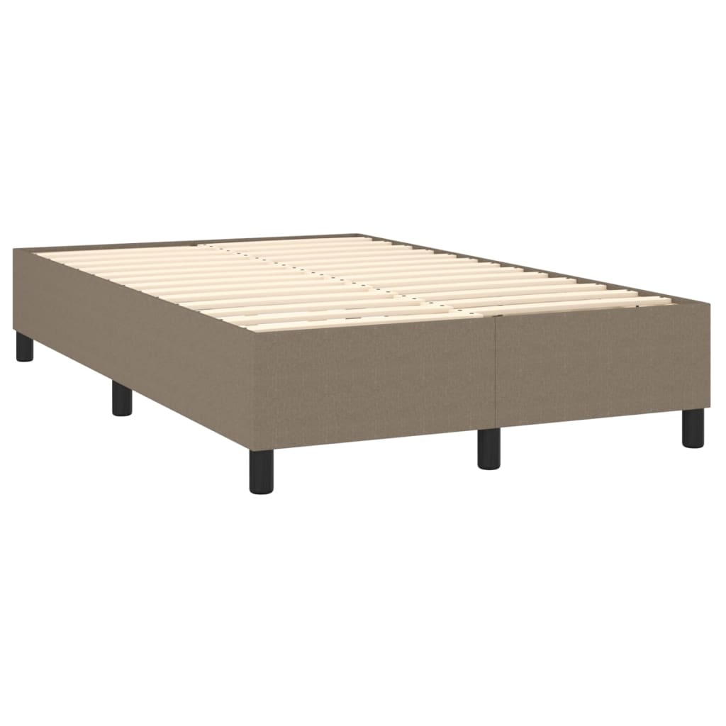 Boxspringbett mit Matratze Taupe 120x200 cm Stoff