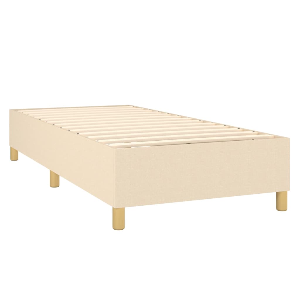 Boxspringbett mit Matratze Creme 100x200 cm Stoff