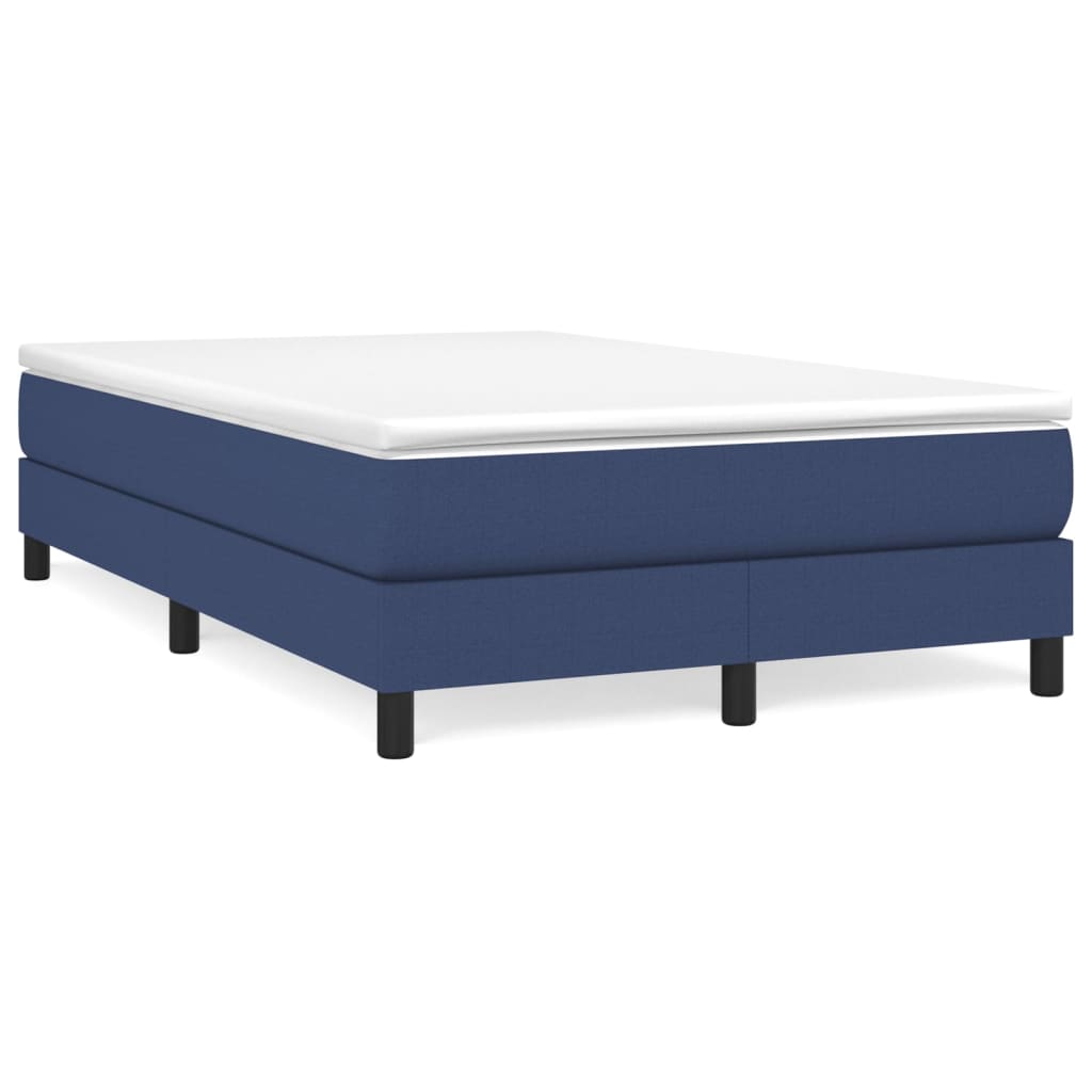 Boxspringbett mit Matratze Blau 120x200 cm Stoff