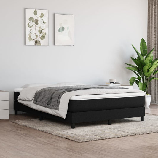 Boxspringbett mit Matratze Schwarz 160x200 cm Stoff