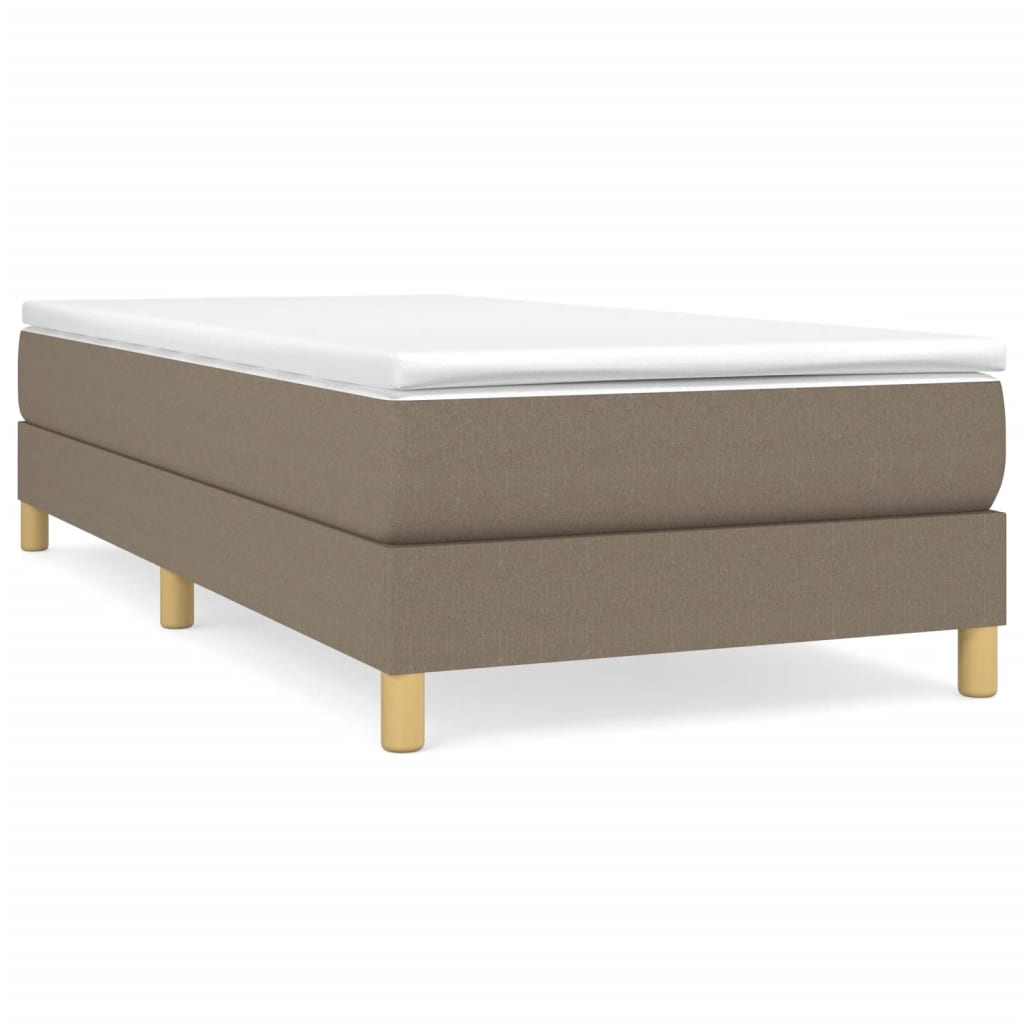 Boxspringbett mit Matratze Taupe 90x190 cm Stoff