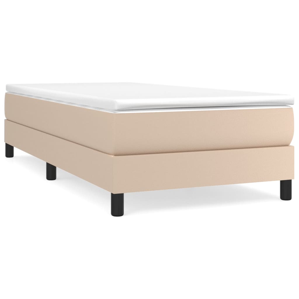 Boxspringbett Matratze Cappuccino-Braun 100x200cm Kunstleder