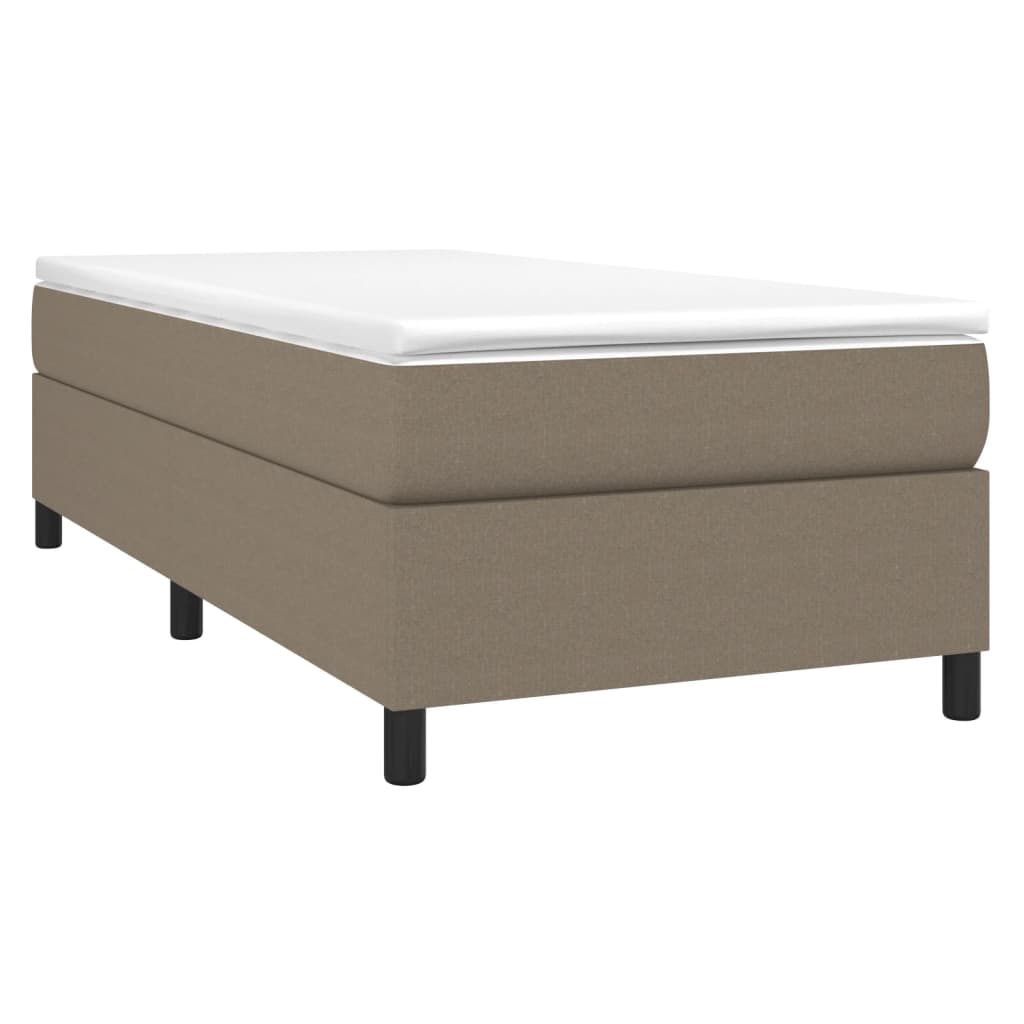 Boxspringbett mit Matratze Taupe 90x190 cm Stoff