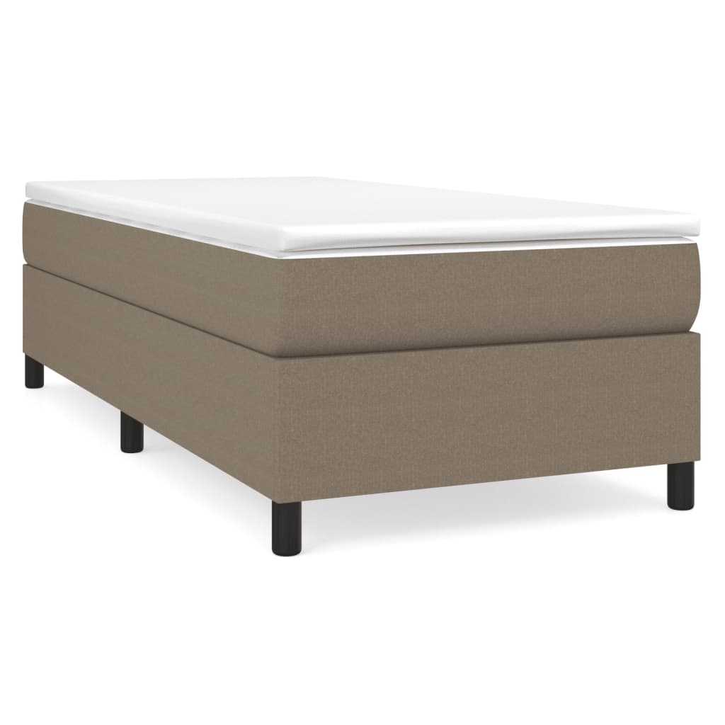 Boxspringbett mit Matratze Taupe 90x200 cm Stoff