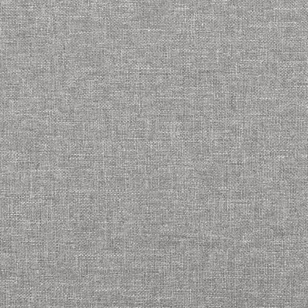 Boxspringbett mit Matratze Hellgrau 100x200 cm Stoff