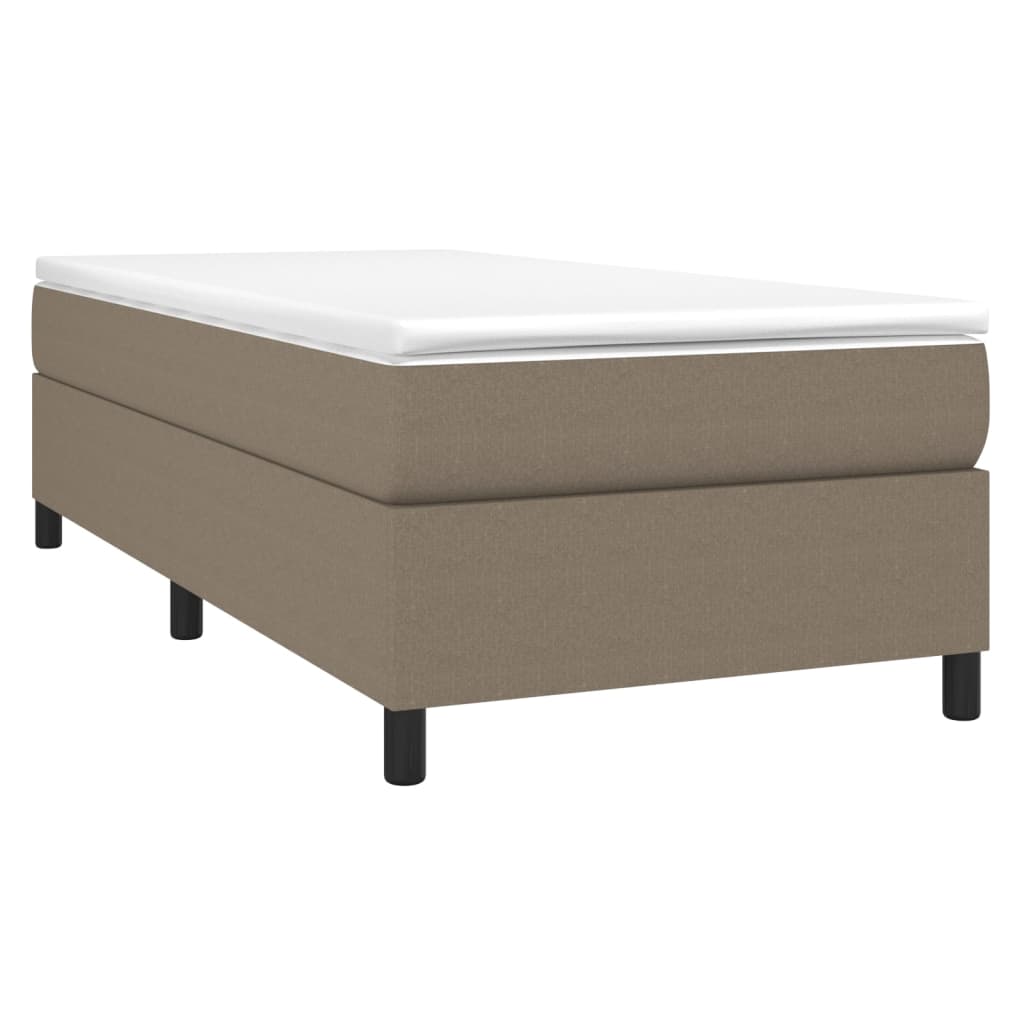 Boxspringbett mit Matratze Taupe 100x200 cm Stoff