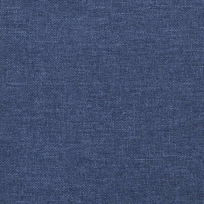 Boxspringbett mit Matratze Blau 140x190 cm Stoff