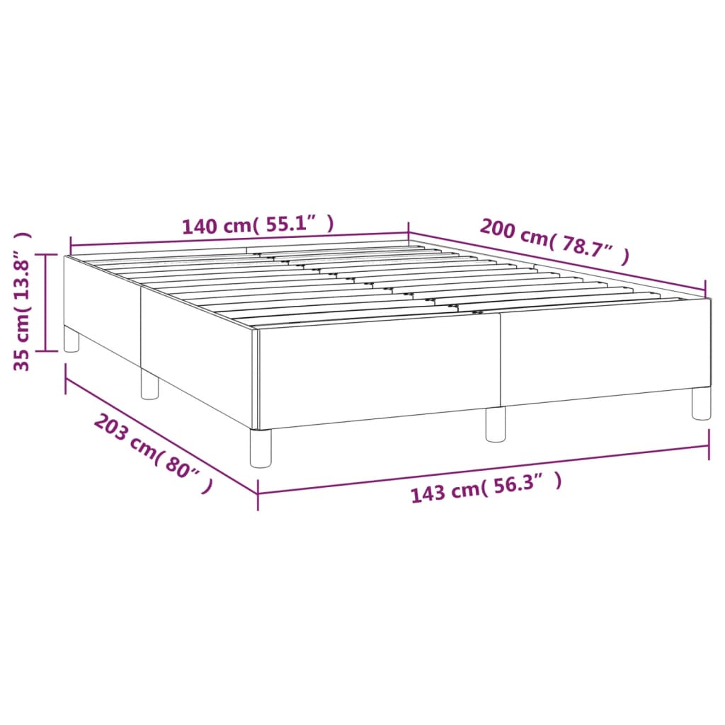 Boxspringbett mit Matratze Dunkelbraun 140x200 cm Stoff