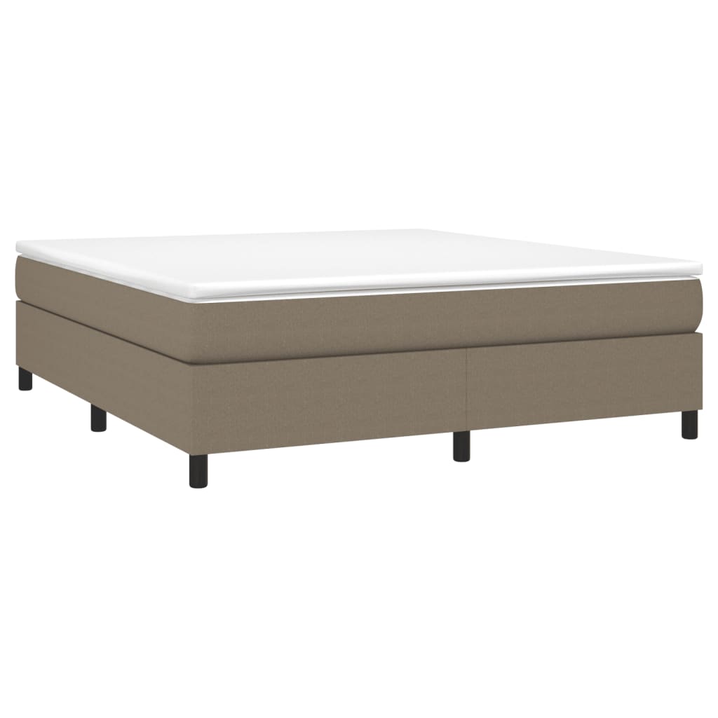 Boxspringbett mit Matratze Taupe 160x200 cm Stoff