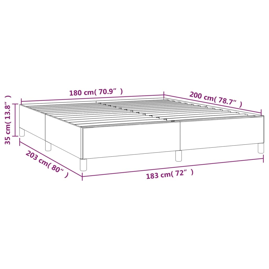Boxspringbett mit Matratze Dunkelgrau 180x200 cm Stoff