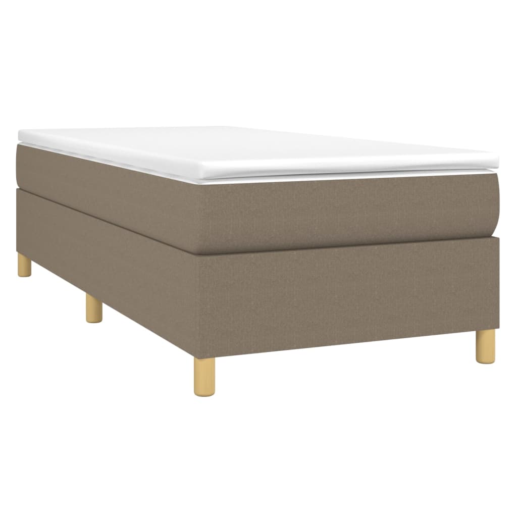 Boxspringbett mit Matratze Taupe 90x190 cm Stoff