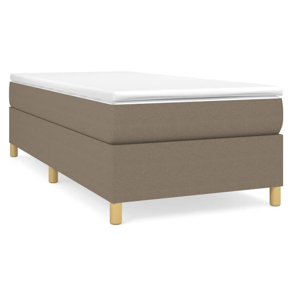 Boxspringbett mit Matratze Taupe 90x200 cm Stoff