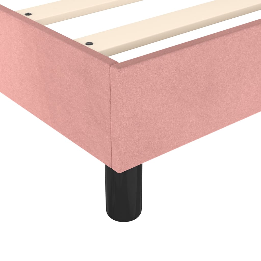 Boxspringbett mit Matratze Rosa 90x190 cm Samt