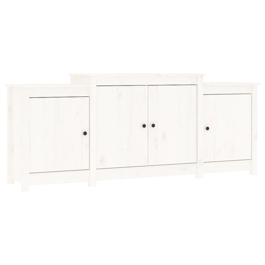 Sideboard Weiß 164x37x68 cm Massivholz Kiefer