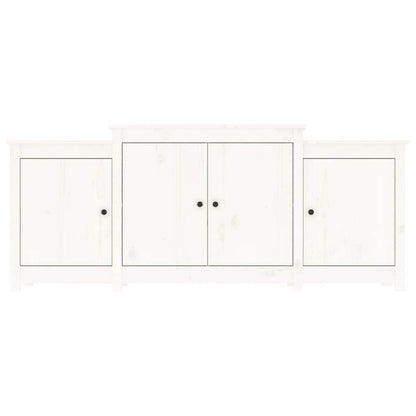 Sideboard Weiß 164x37x68 cm Massivholz Kiefer