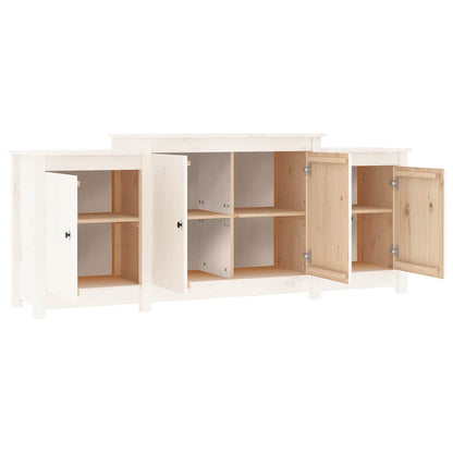 Sideboard Weiß 164x37x68 cm Massivholz Kiefer