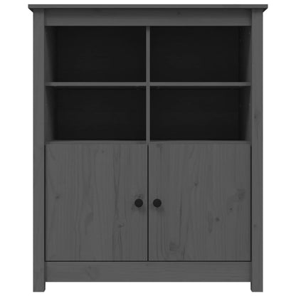 Sideboard Grau 83x41,5x100 cm Massivholz Kiefer