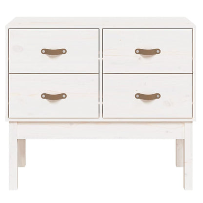 Konsolenschrank Weiß 90x40x78 cm Massivholz Kiefer