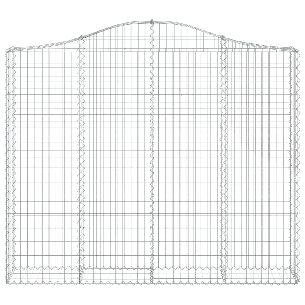 Gabionen mit Hochbogen 8 Stk. 200x30x160/180cm Verzinktes Eisen