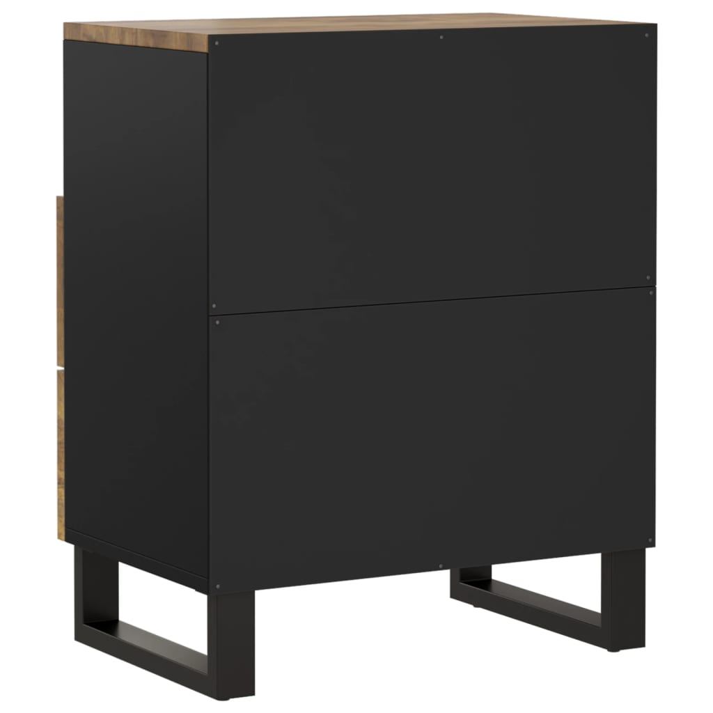 Nachttisch 50x33x62 cm Massivholz Mango & Holzwerkstoff