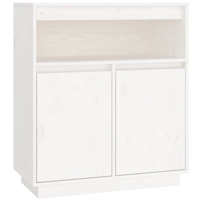 Sideboard Weiß 70x34x80 cm Massivholz Kiefer