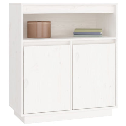 Sideboard Weiß 70x34x80 cm Massivholz Kiefer