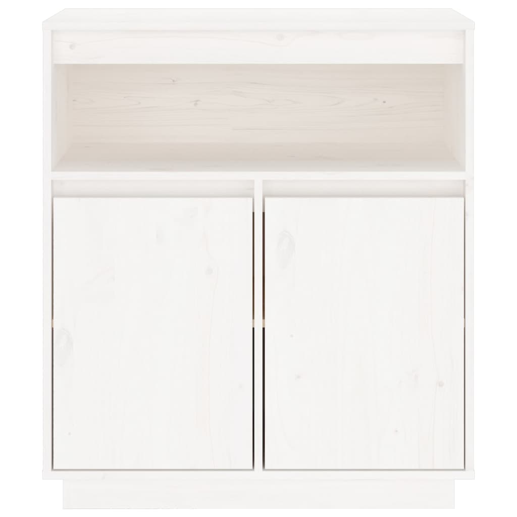 Sideboard Weiß 70x34x80 cm Massivholz Kiefer