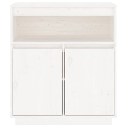 Sideboard Weiß 70x34x80 cm Massivholz Kiefer