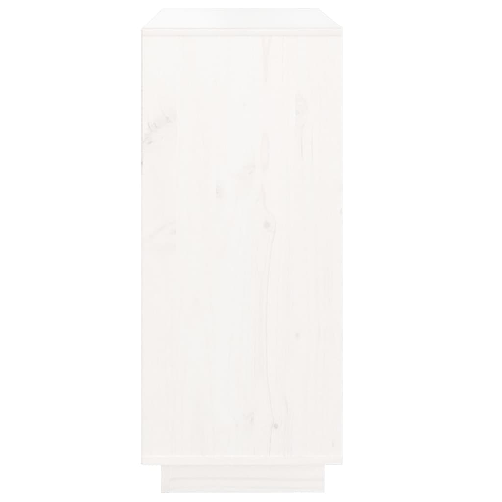 Sideboard Weiß 70x34x80 cm Massivholz Kiefer