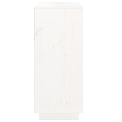 Sideboard Weiß 70x34x80 cm Massivholz Kiefer