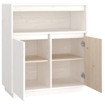 Sideboard Weiß 70x34x80 cm Massivholz Kiefer