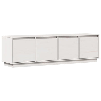 TV-Schrank Weiß 156x37x45 cm Massivholz Kiefer