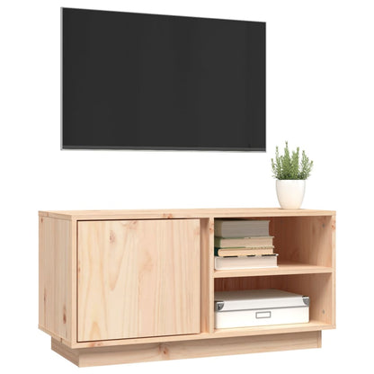 TV-Schrank 80x35x40,5 cm Massivholz Kiefer