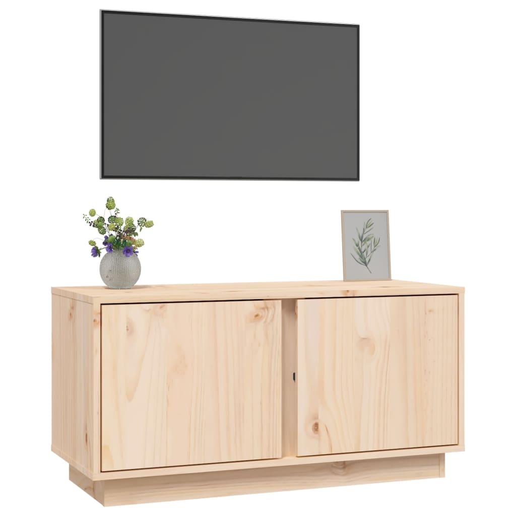 TV-Schrank 80x35x40,5 cm Massivholz Kiefer