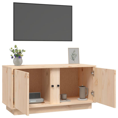 TV-Schrank 80x35x40,5 cm Massivholz Kiefer
