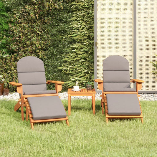 3-tlg. Garten-Lounge-Set Adirondack Massivholz Akazie