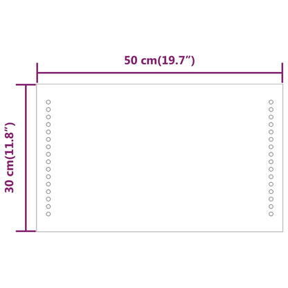 LED-Badspiegel 30x50 cm