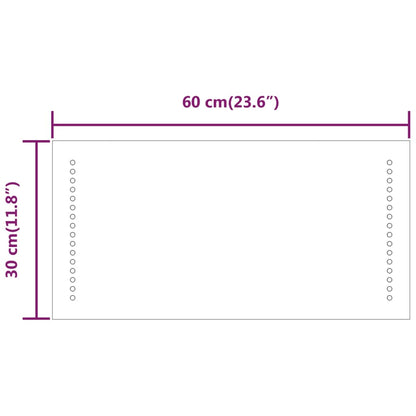 LED-Badspiegel 30x60 cm