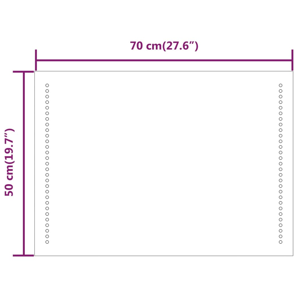LED-Badspiegel 50x70 cm