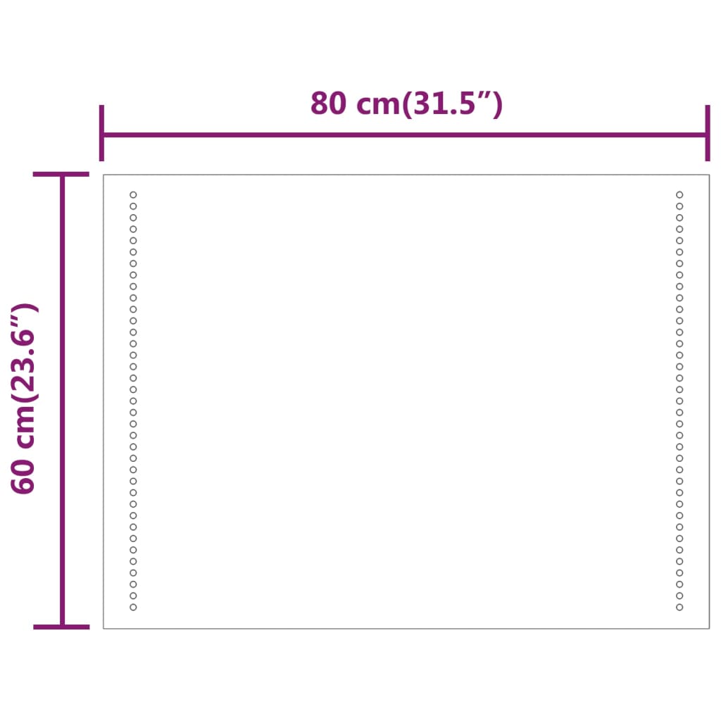 LED-Badspiegel 60x80 cm