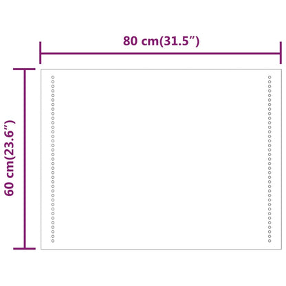 LED-Badspiegel 60x80 cm