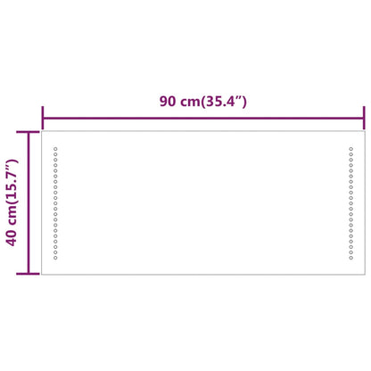 LED-Badspiegel 40x90 cm