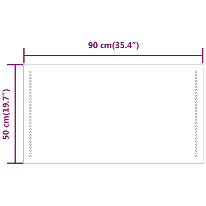 LED-Badspiegel 50x90 cm