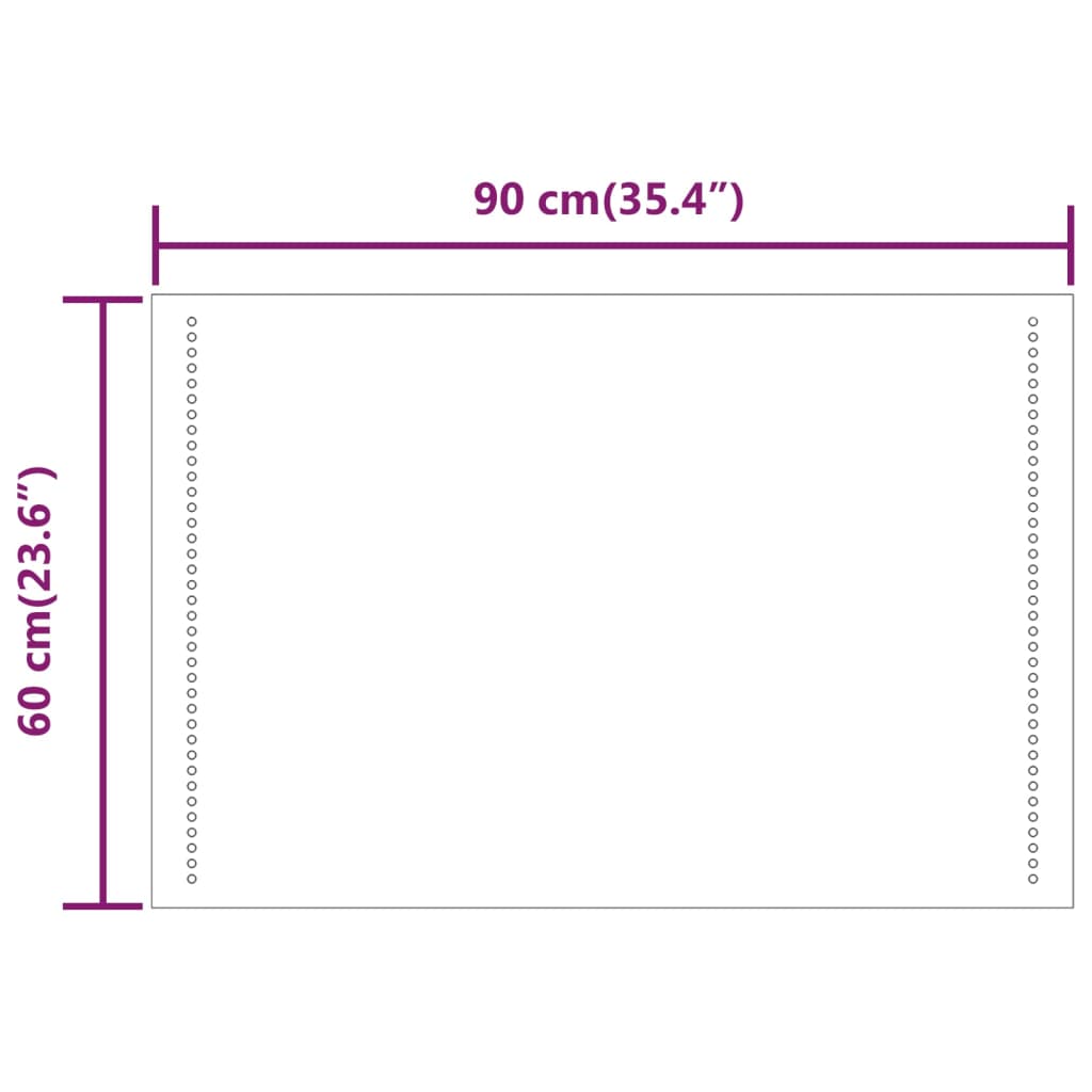 LED-Badspiegel 60x90 cm