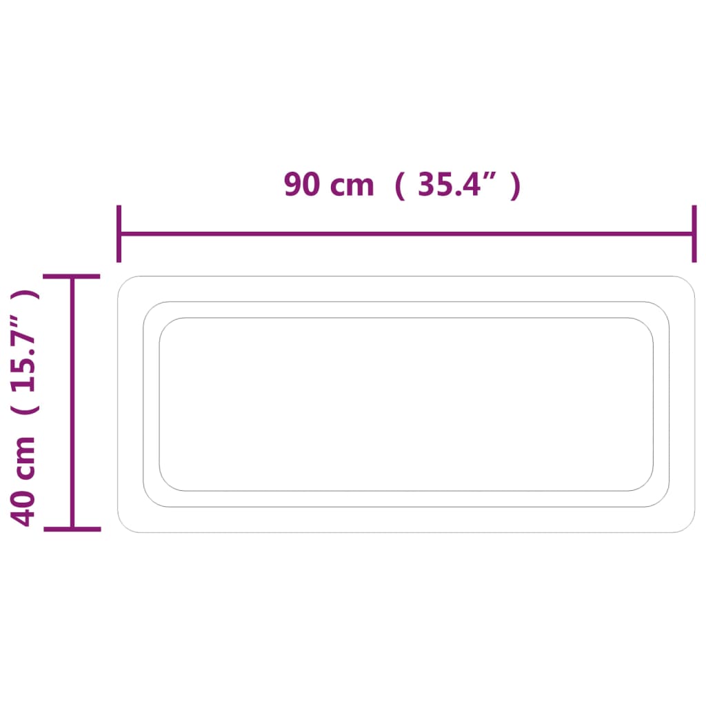 LED-Badspiegel 40x90 cm