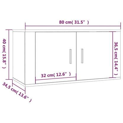 TV-Wandschrank Grau Sonoma 80x34,5x40 cm