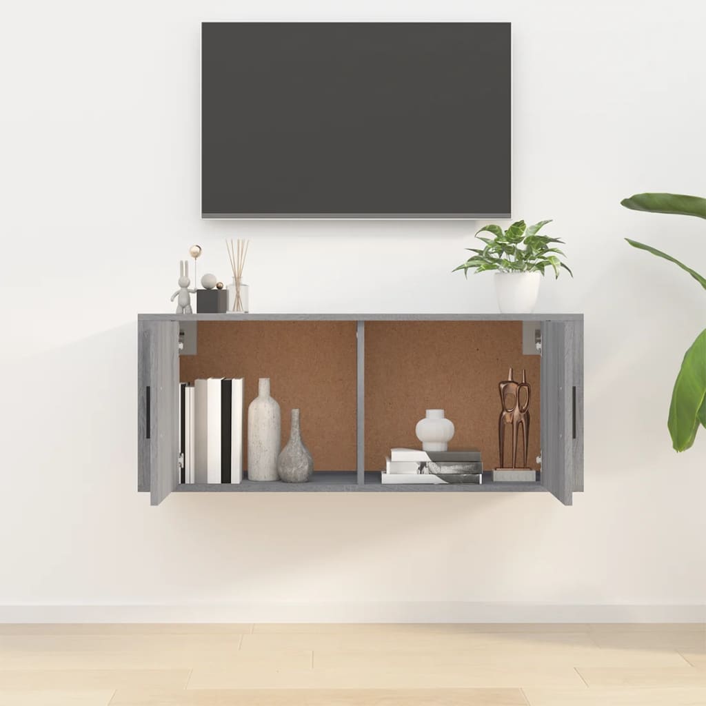 TV-Wandschrank Grau Sonoma 100x34,5x40 cm