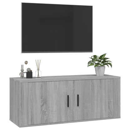 TV-Wandschrank Grau Sonoma 100x34,5x40 cm