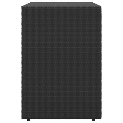 Gartenschrank Schwarz 100 x 55,5 x 80 cm Poly Rattan
