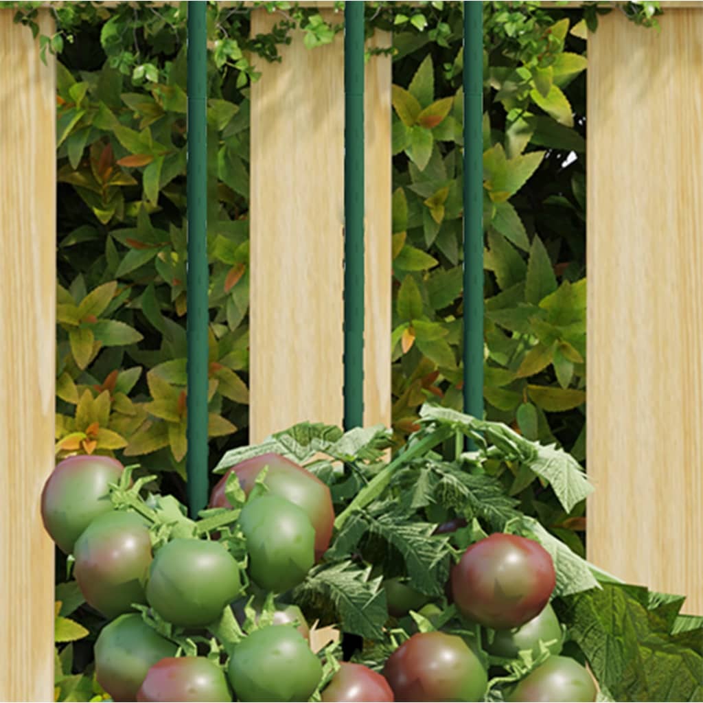 Pflanzenstützen 30 Stk. Grün 150 cm Stahl